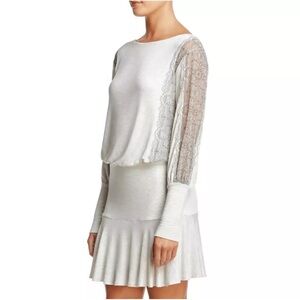 NWT Bailey 44 Gray / White Dominque Lace Dress: Small